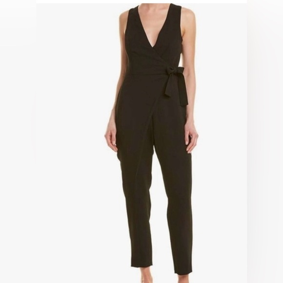BCBGeneration Black Wrap Jumpsuit NWT Size 10 - Picture 3 of 8